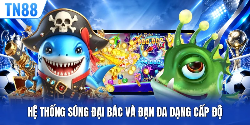 Hệ thống súng đại bác và đạn đa dạng cấp độ
