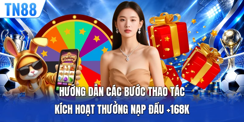 Hướng dẫn các bước thao tác kích hoạt thưởng nạp đầu +168K