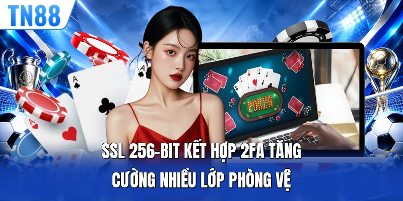 SSL 256-bit kết hợp 2FA tăng cường nhiều lớp phòng vệ